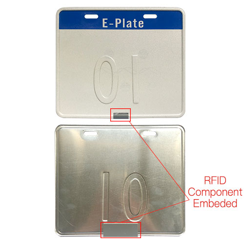 Lesen Motosikal UHF Komponen RFID Dibenamkan Tag E-Plate