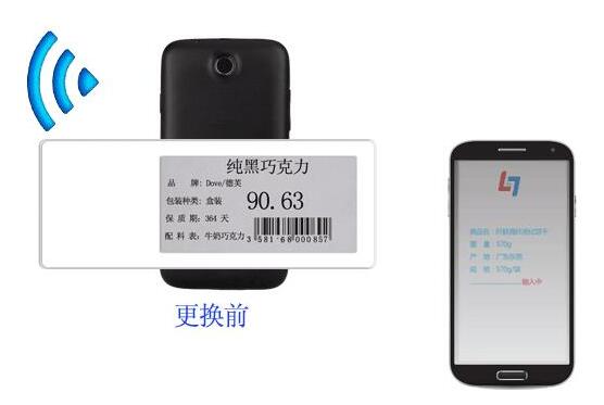 ESL电子货架标签操作图-NFC功能