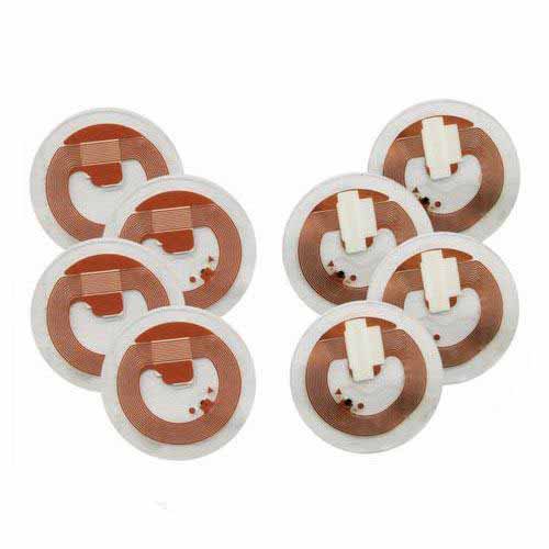 HP150113A Small Size RFID NFC Security Sticker Copper Antenna Tag for Smart Wallet Use