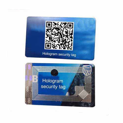 RFID NFC laser hologram security tag for payment