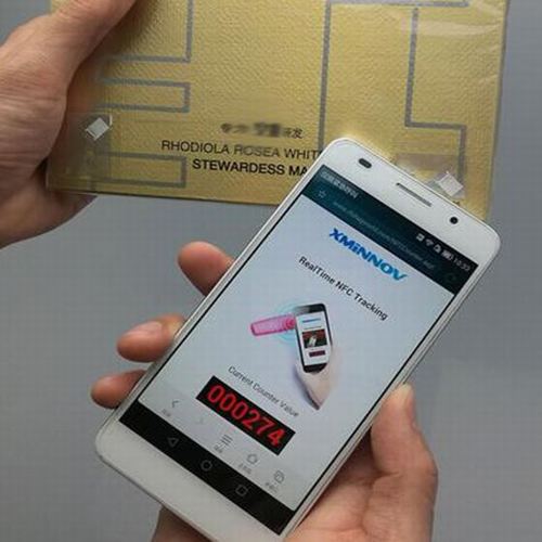 RFID NFC计数器标签，镜像UID ASCII内容和计数器十六进制值为NDEF URL链接，用于身体护理化妆品计数和跟踪目的