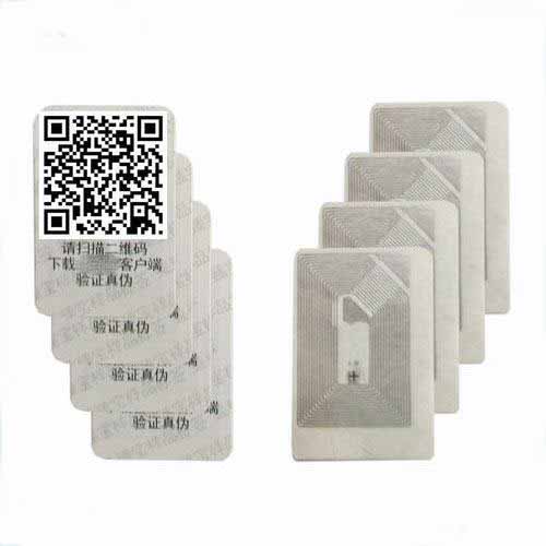 RFID One time used tracking sticker NFC tag license security checking