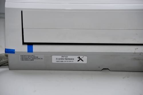 RFID air conditioner maintenance tag