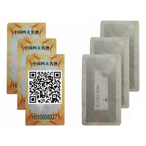 HY140124A RFID线标签密封香烟NFC酒精一次性使用贴纸