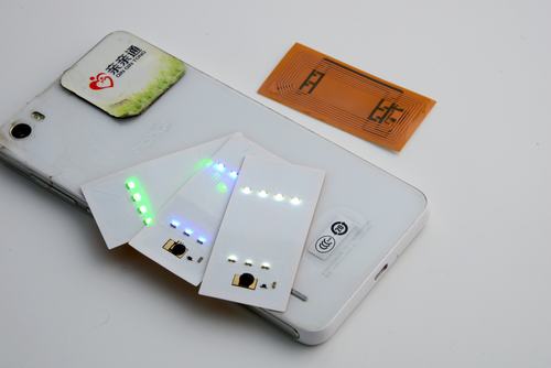 NFC tamper security LED light tag