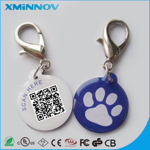 NFC Pet Necklace QR Code Animal Rescue Hanging drop Tag Animal Tag
