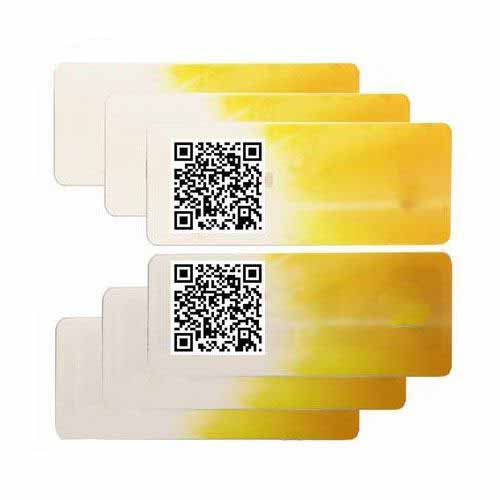 RFID HF QR code fragile NFC tag for license identify